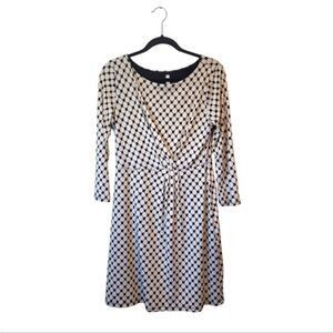Gilli Black and White Geometric Patterned Dress